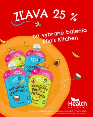 🌈 ZĽAVA 25 % na balíčky Ella’s Kitchen! 🌈 💚 Urobte radosť malým bruškám a ušetrite pri tom pár eur! 📅 14. 4. – 4. 5. 2025...